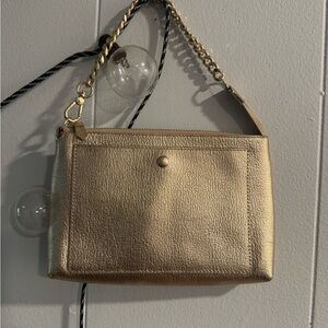 Cole Haan Gold Wristlet with Chain Strap